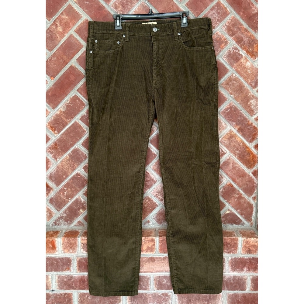 Orvis Corduroy Pants Mens 38x32 Brown 1856 Stretch 5-Pocket  Straight Leg
